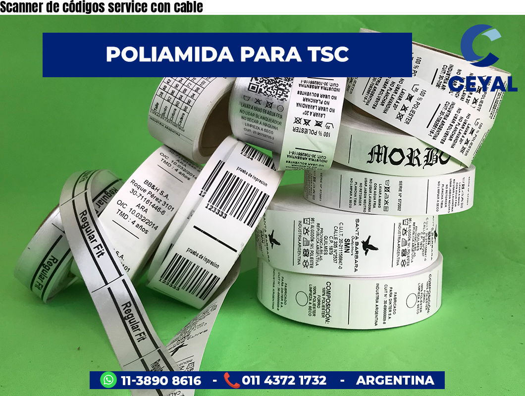 Scanner de códigos service con cable
