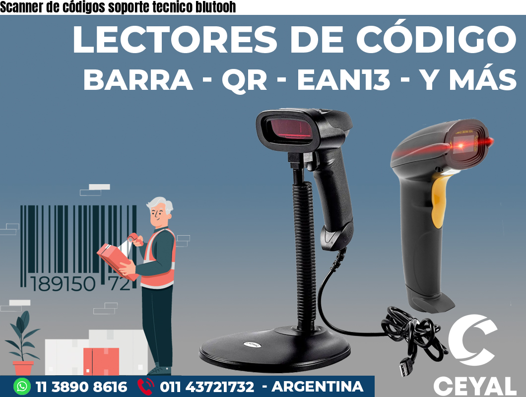 Scanner de códigos soporte tecnico blutooh