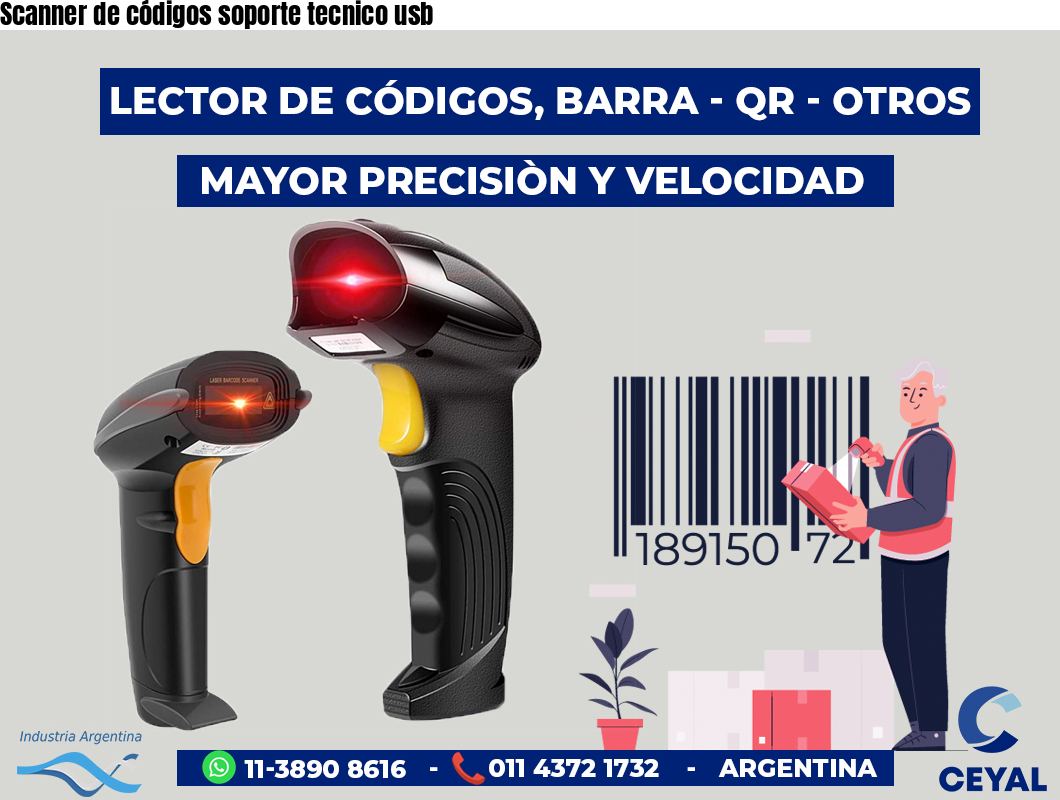 Scanner de códigos soporte tecnico usb