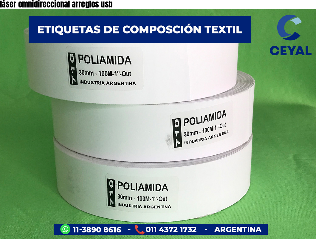láser omnidireccional arreglos usb