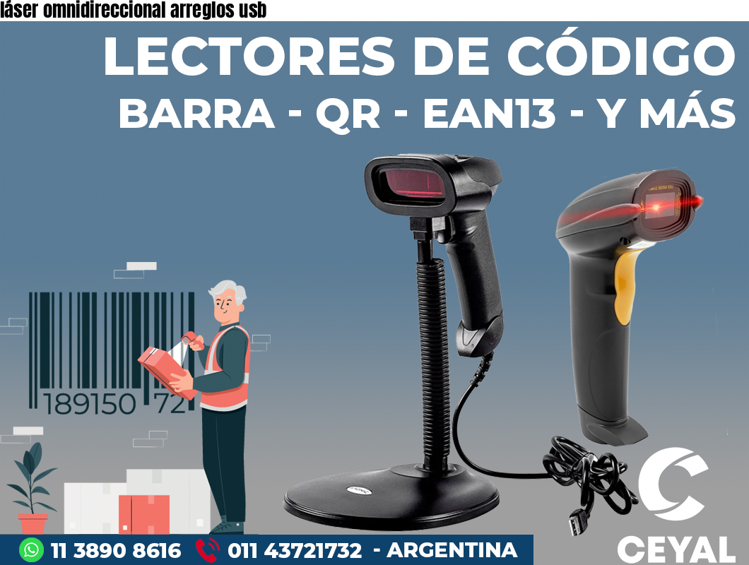 láser omnidireccional arreglos usb