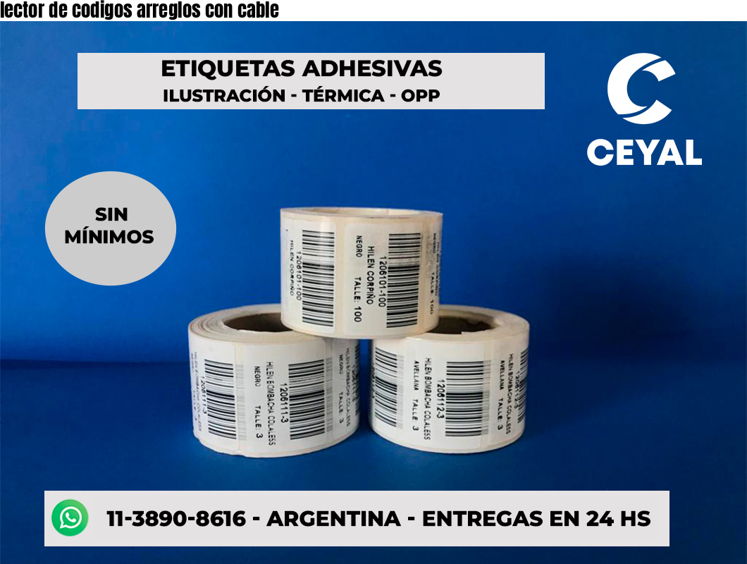 lector de codigos arreglos con cable