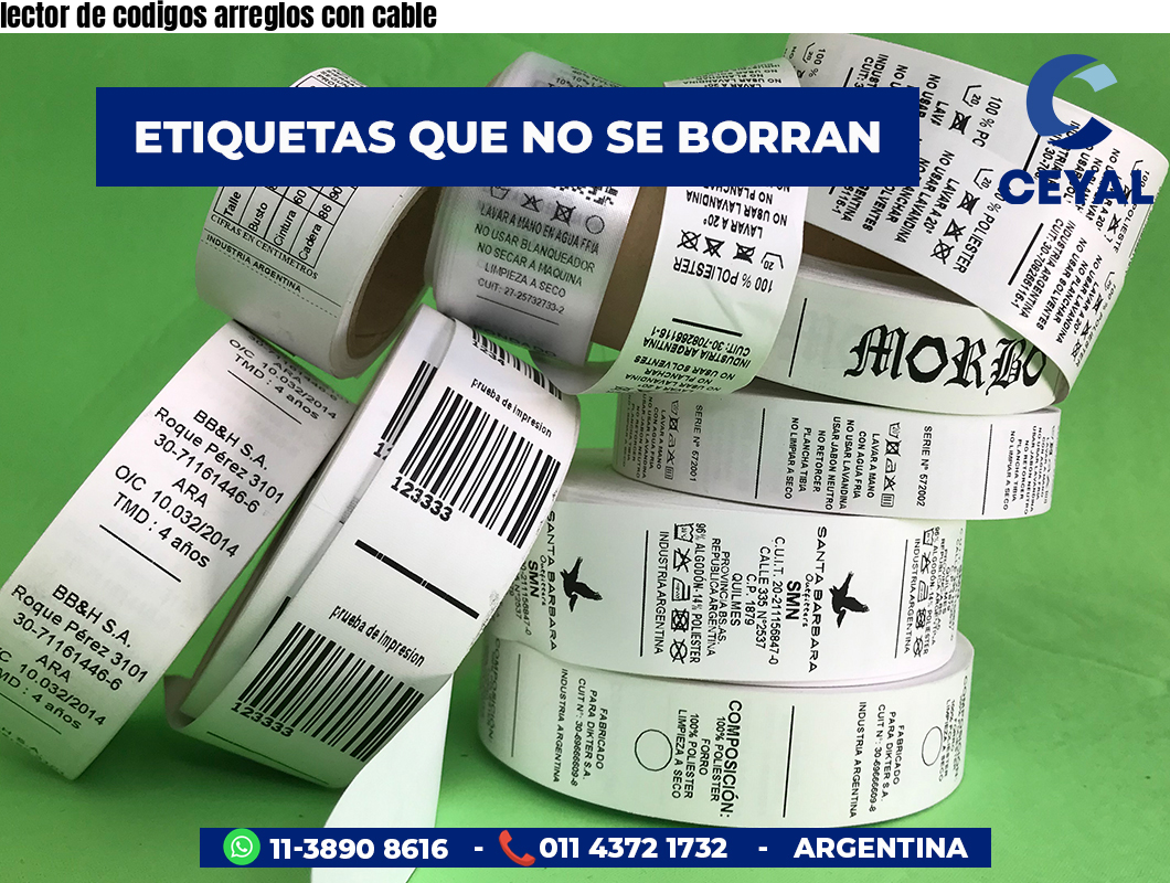 lector de codigos arreglos con cable