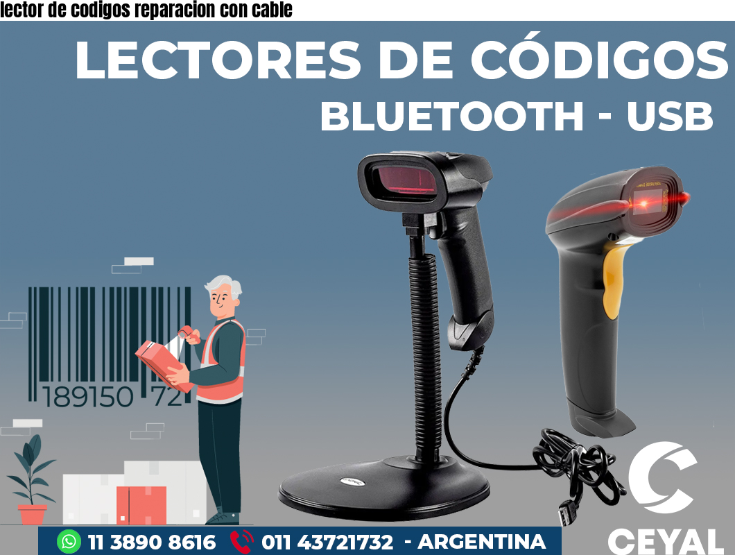 lector de codigos reparacion con cable
