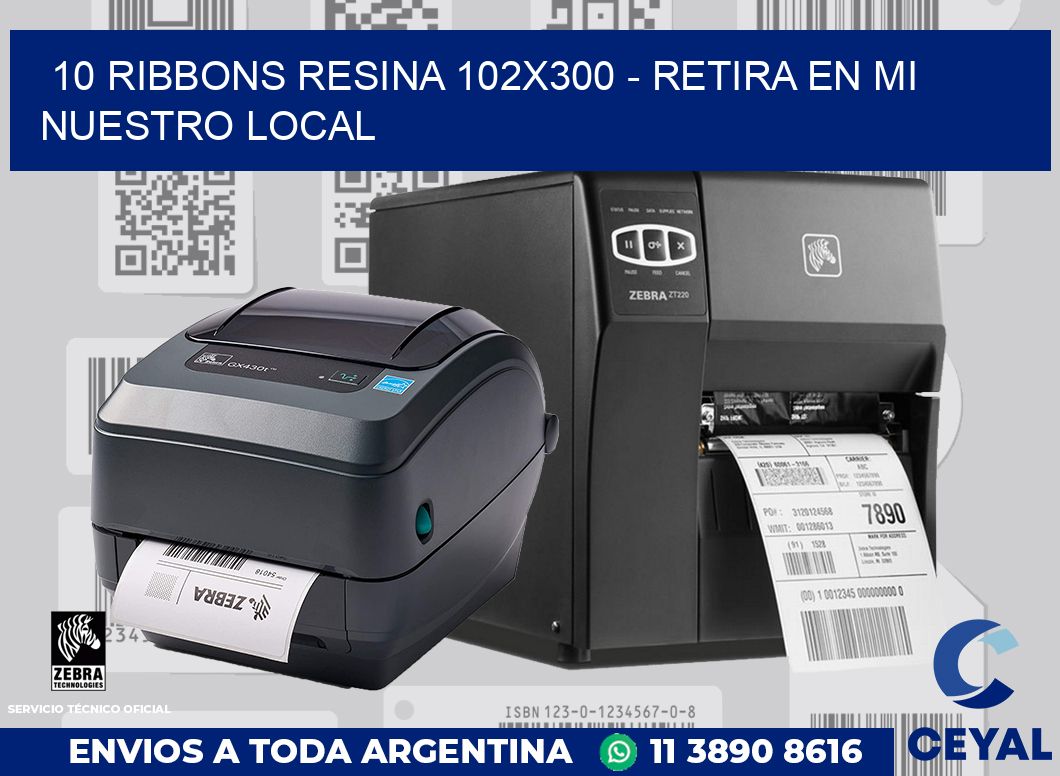 10 Ribbons resina 102x300 - retira en mi nuestro local