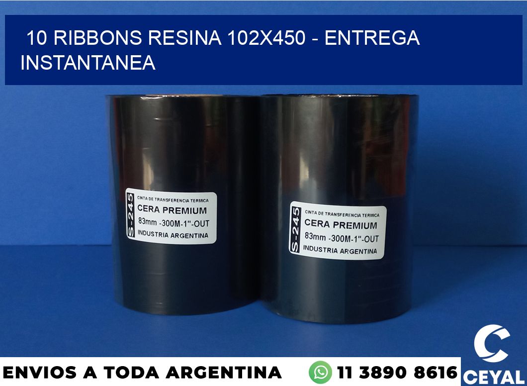 10 Ribbons resina 102×450 – entrega instantanea