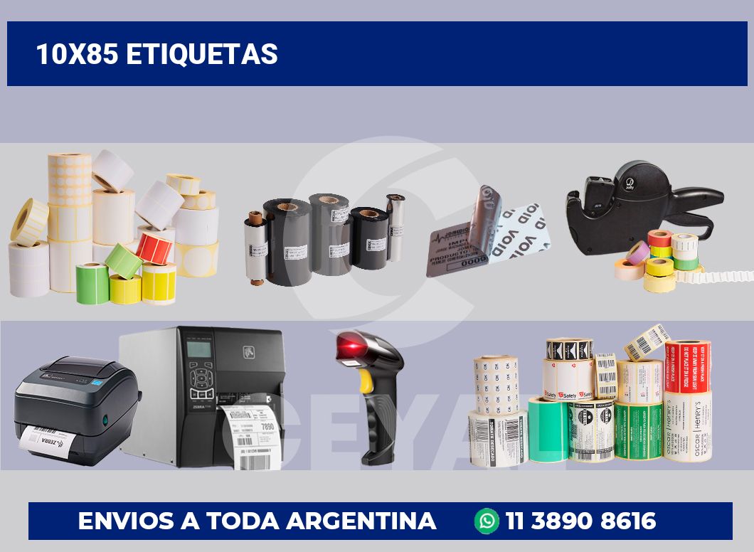 10×85 Etiquetas