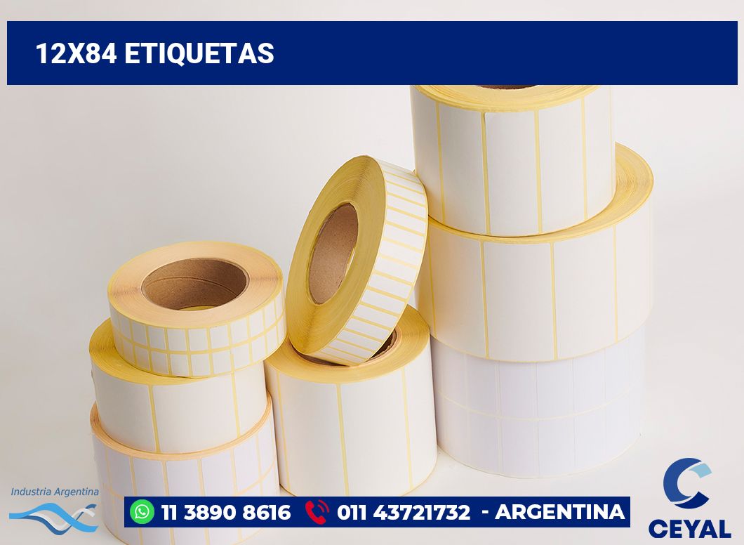 12x84 Etiquetas