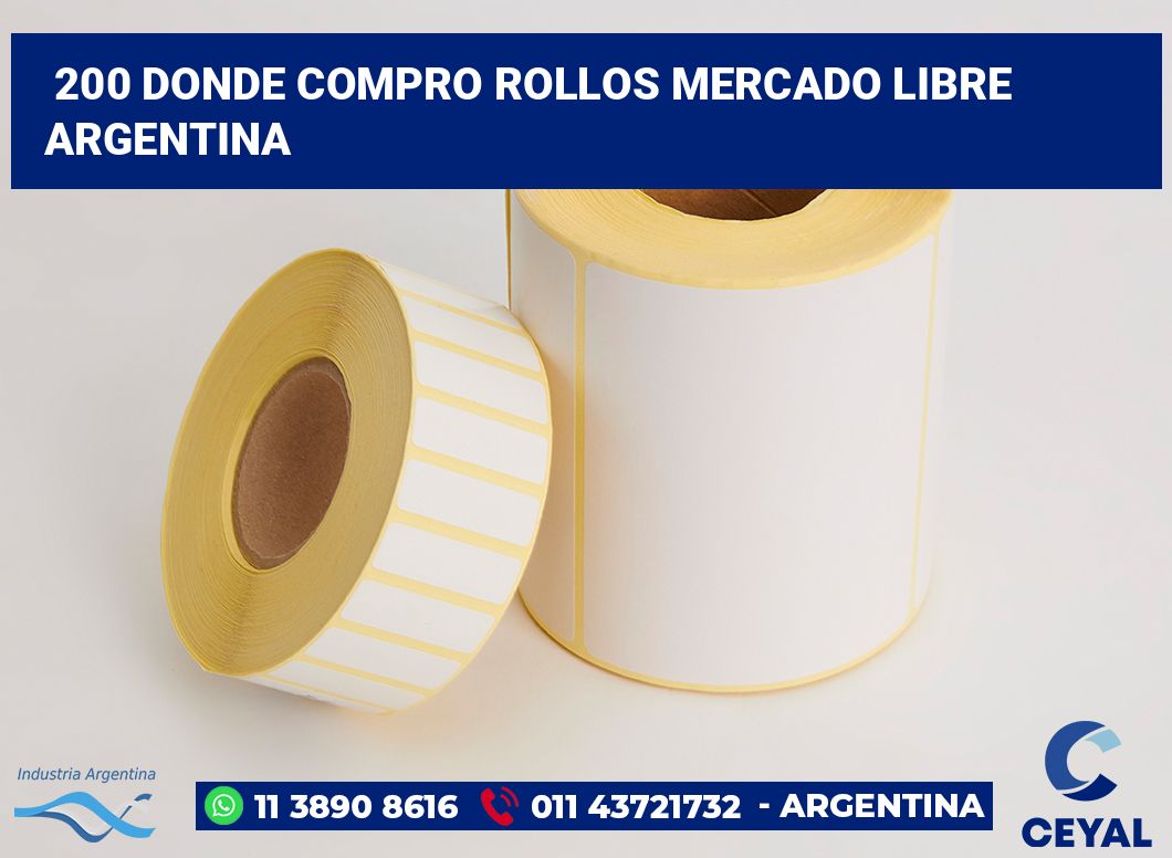 200 Donde compro rollos mercado libre argentina