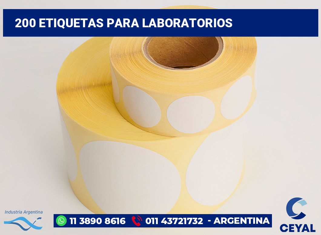 200 Etiquetas para laboratorios