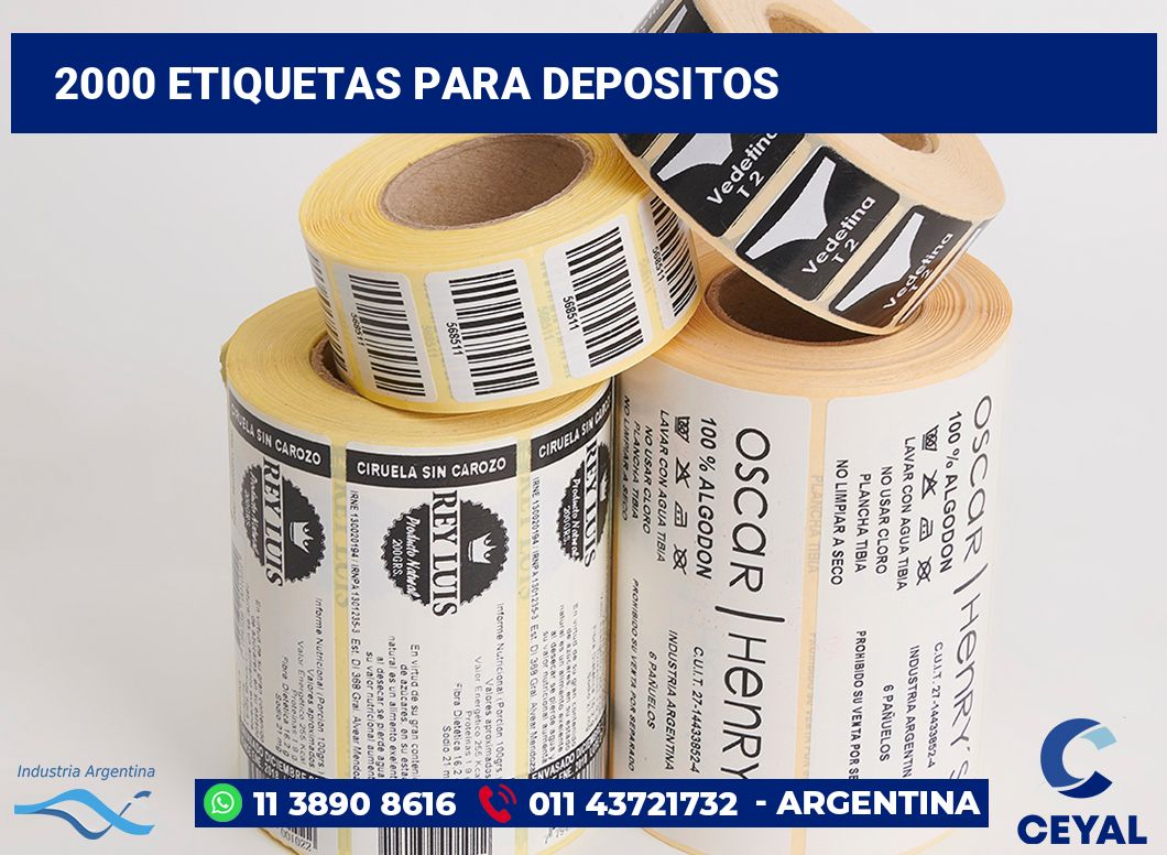 2000 Etiquetas para depositos