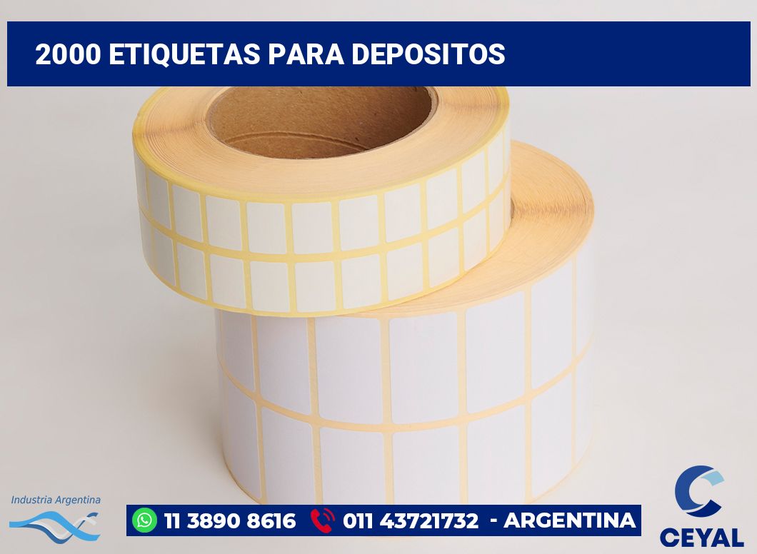 2000 Etiquetas para depositos