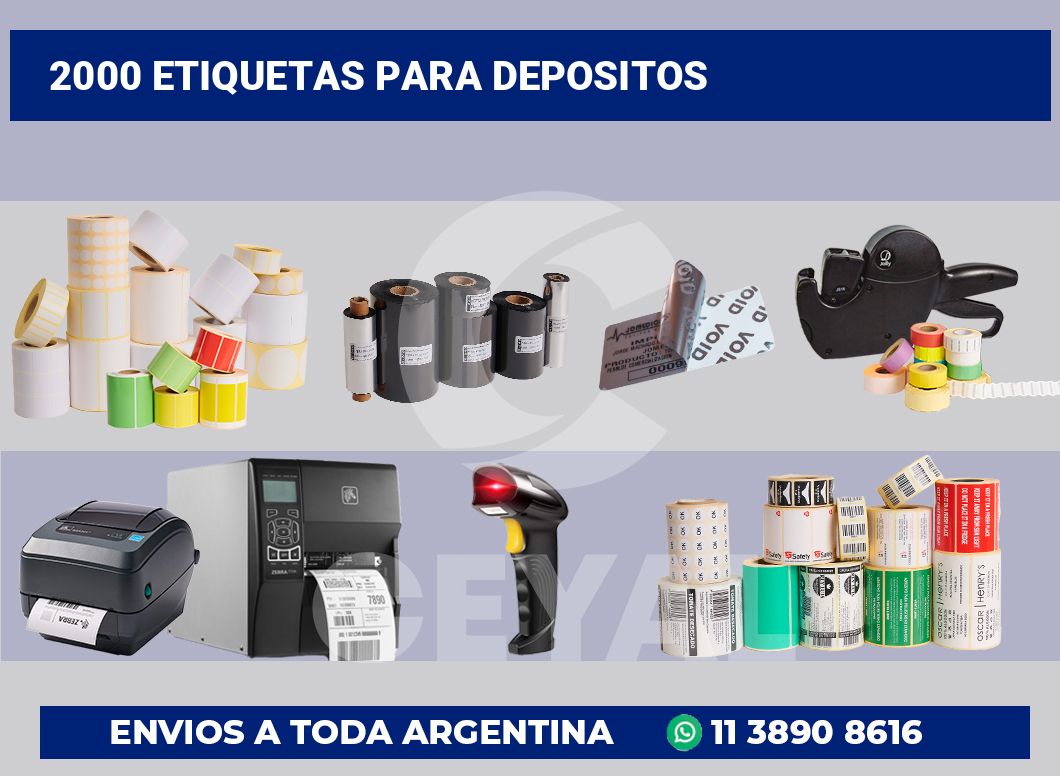 2000 Etiquetas para depositos