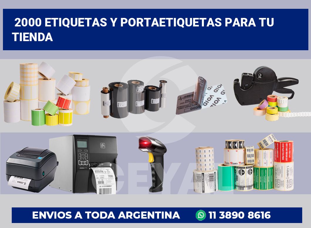 2000 Etiquetas y portaetiquetas para tu tienda