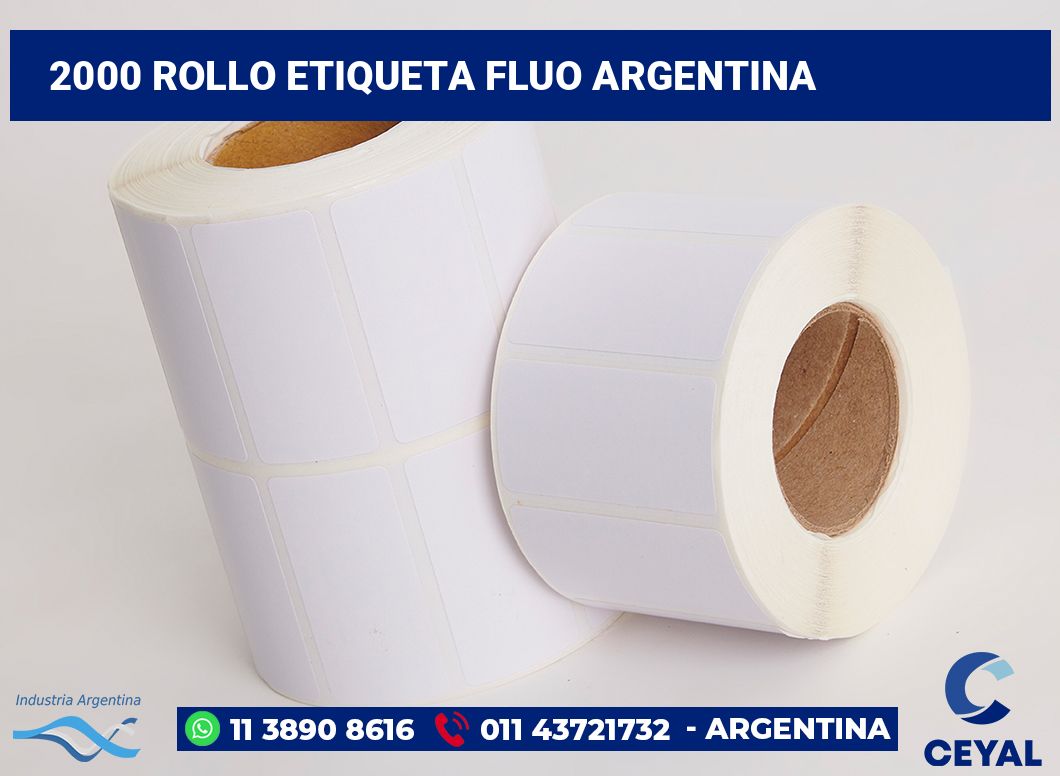 2000 Rollo etiqueta fluo argentina