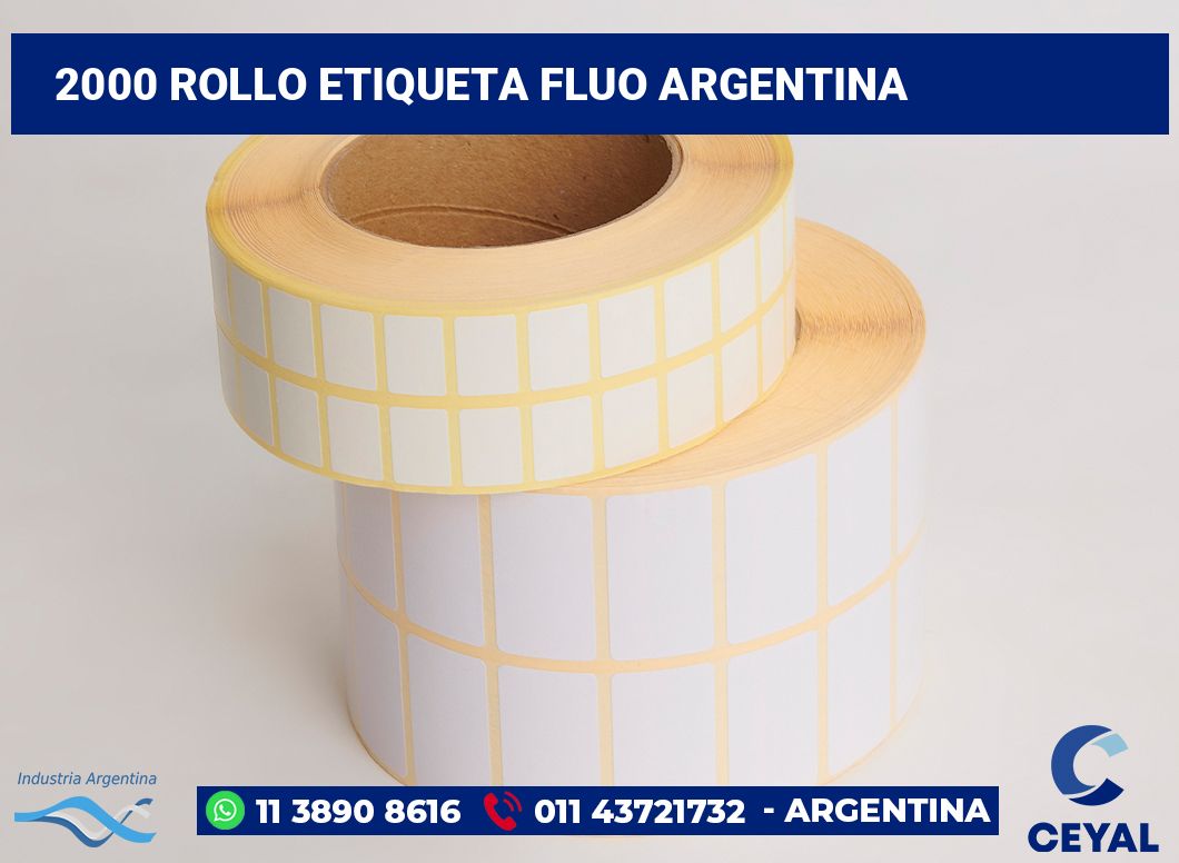 2000 Rollo etiqueta fluo argentina