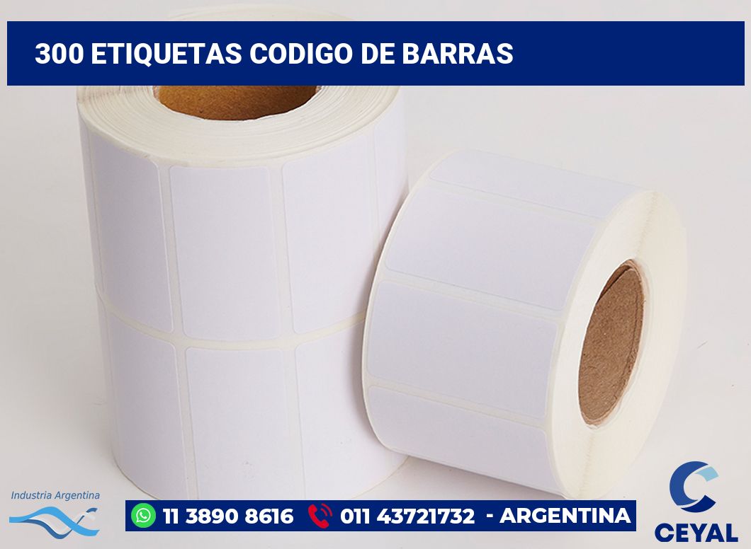 300 Etiquetas codigo de barras