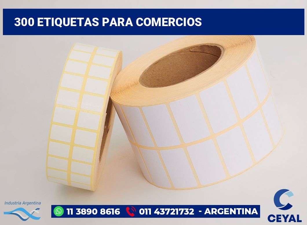 300 Etiquetas para comercios