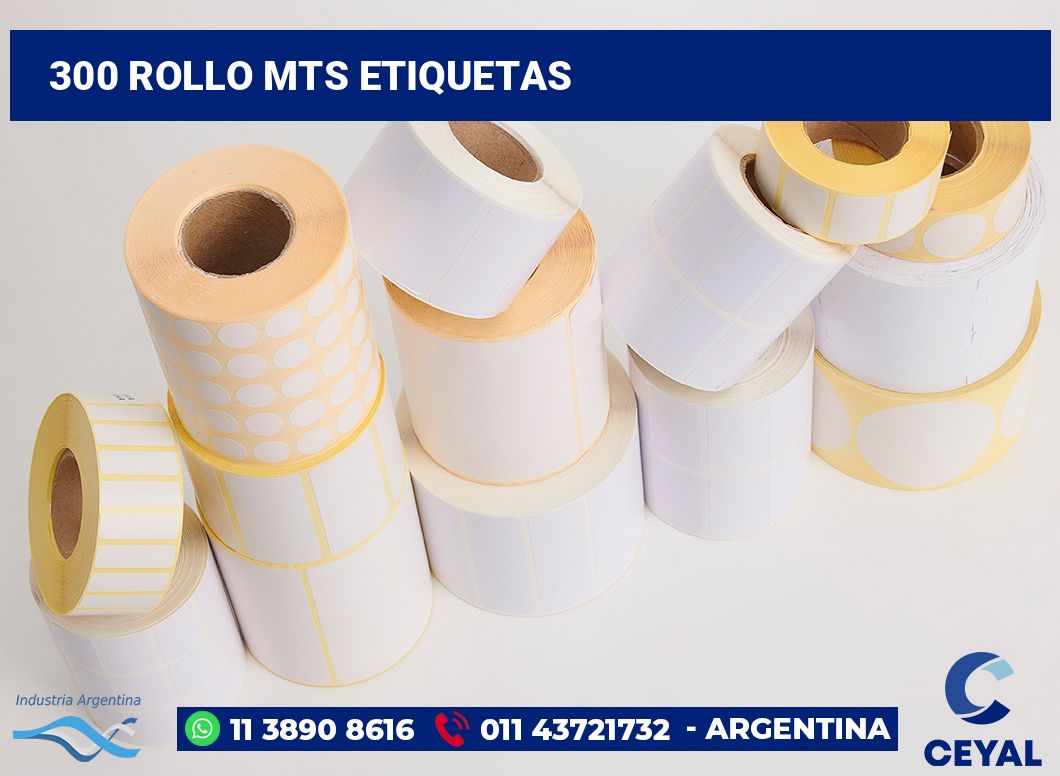 300 Rollo mts etiquetas
