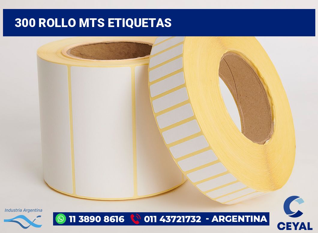 300 Rollo mts etiquetas
