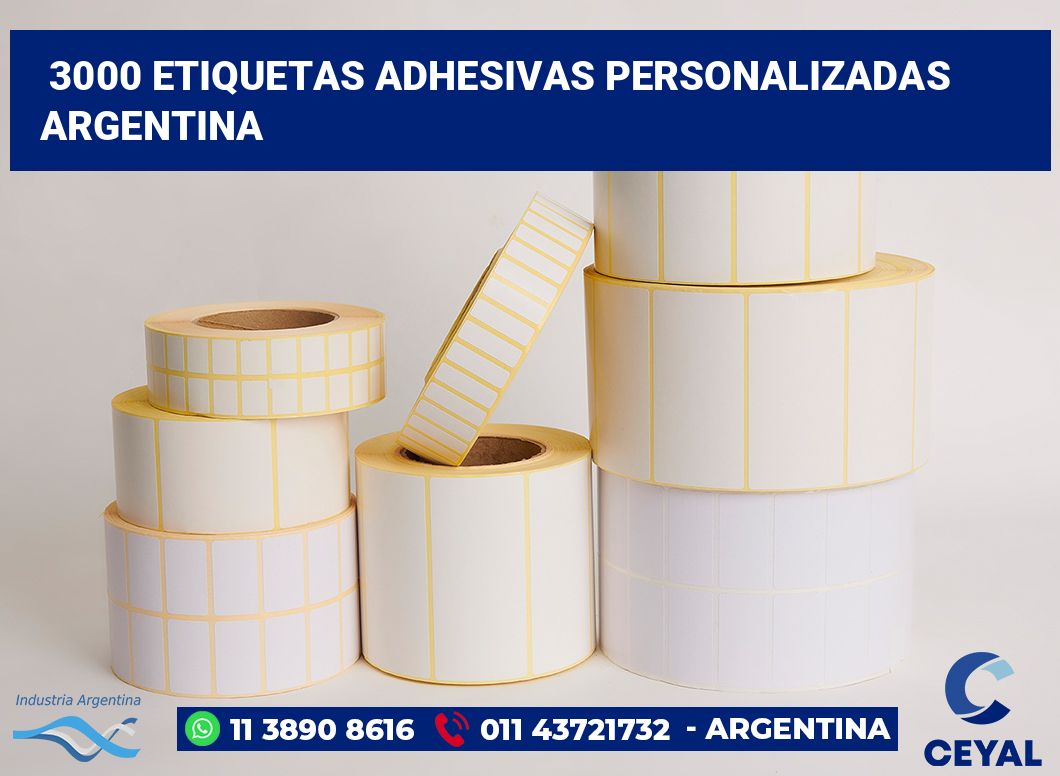 3000 Etiquetas adhesivas personalizadas argentina