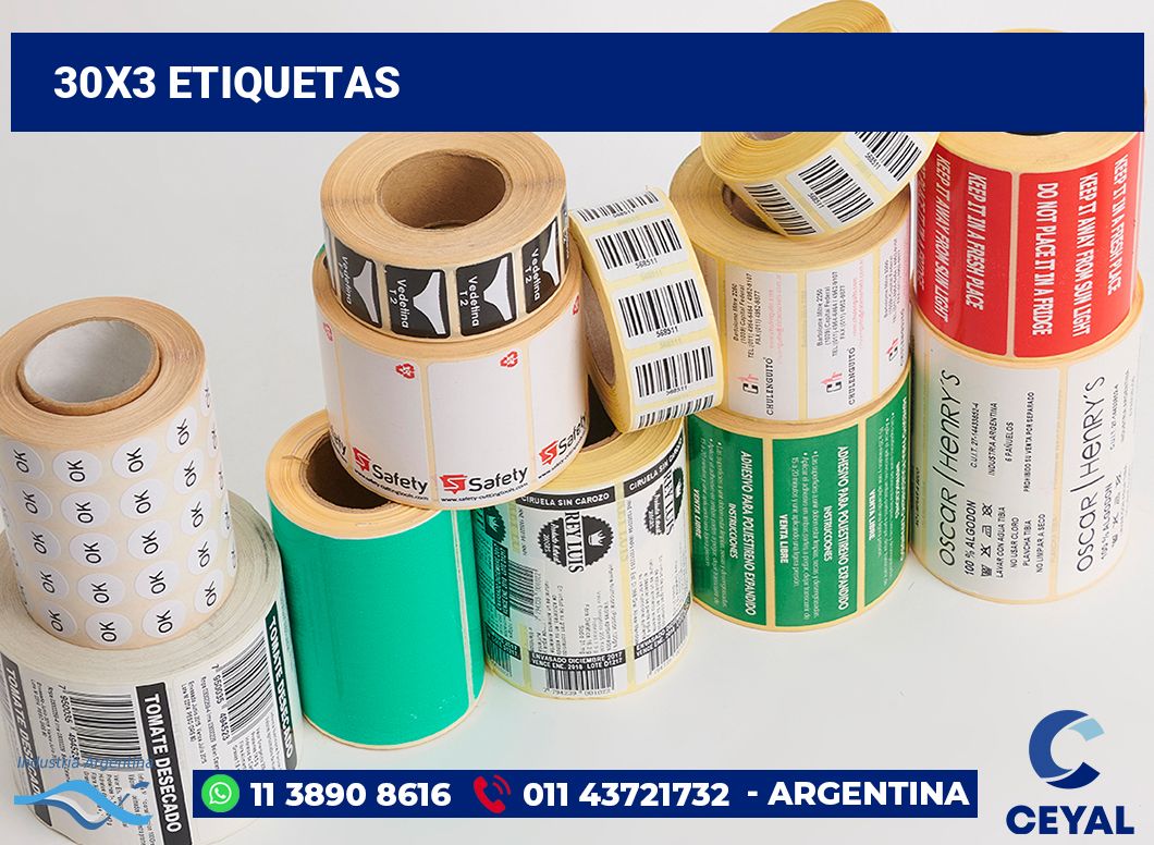 30x3 Etiquetas