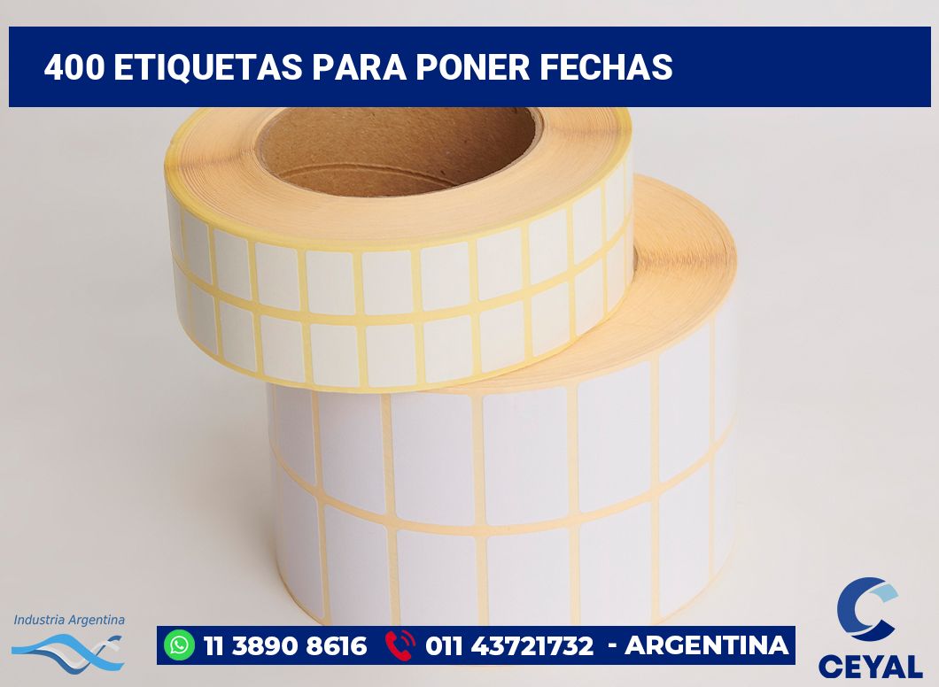400 Etiquetas para poner fechas