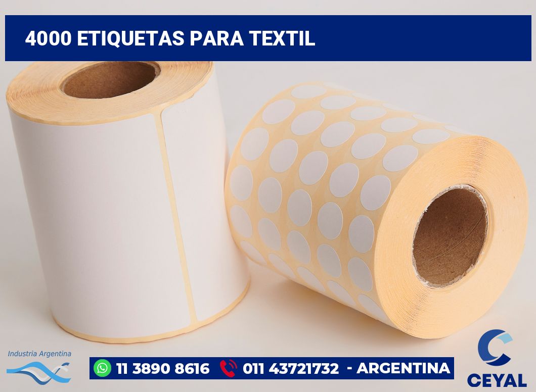 4000 Etiquetas para textil