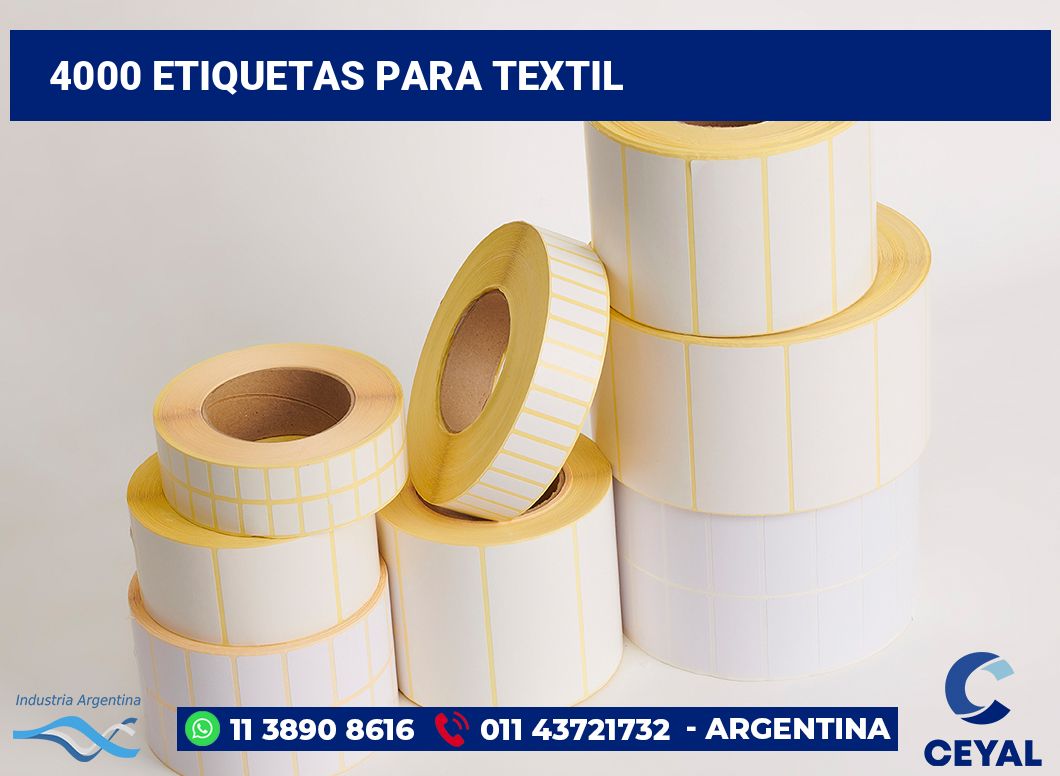 4000 Etiquetas para textil