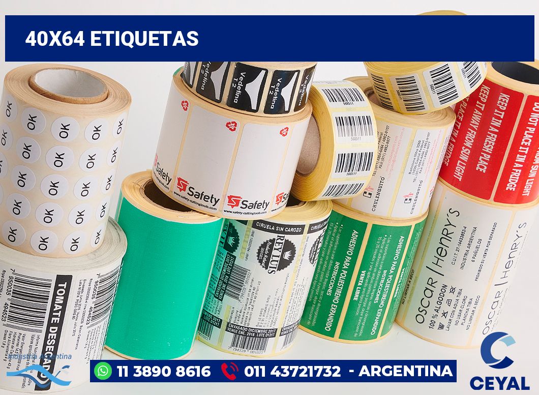 40x64 Etiquetas