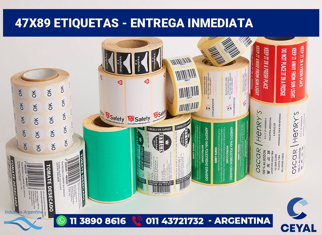 47x89 Etiquetas