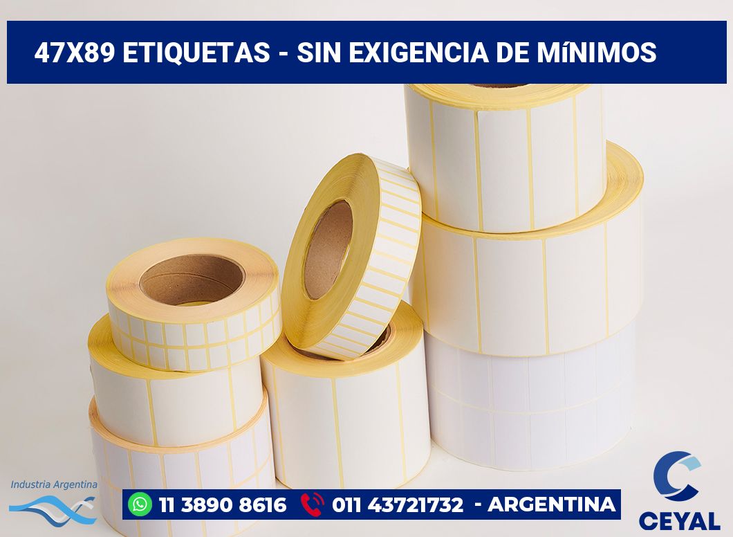 47×89 Etiquetas