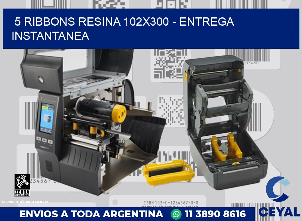 5 Ribbons resina 102x300 - entrega instantanea