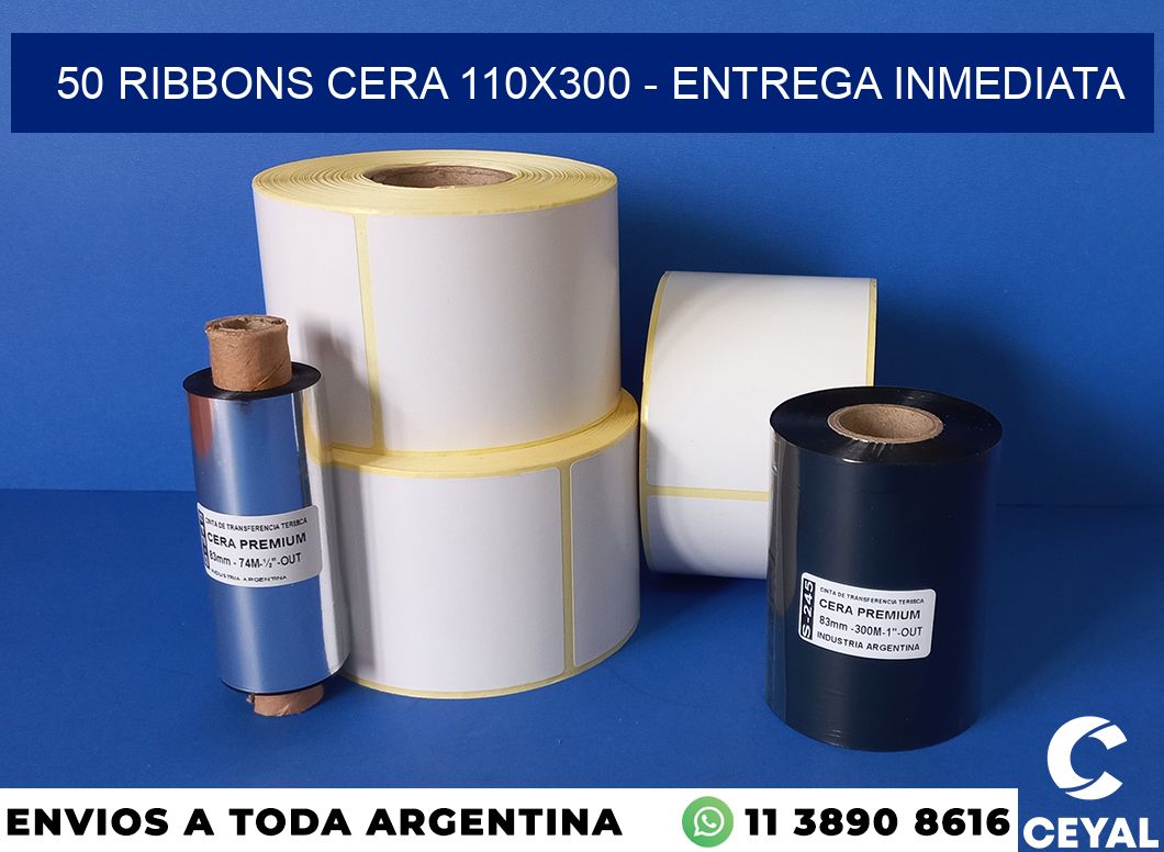 50 Ribbons cera 110×300 – Entrega inmediata