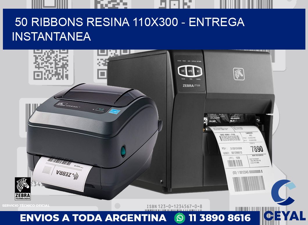 50 Ribbons resina 110x300 - entrega instantanea