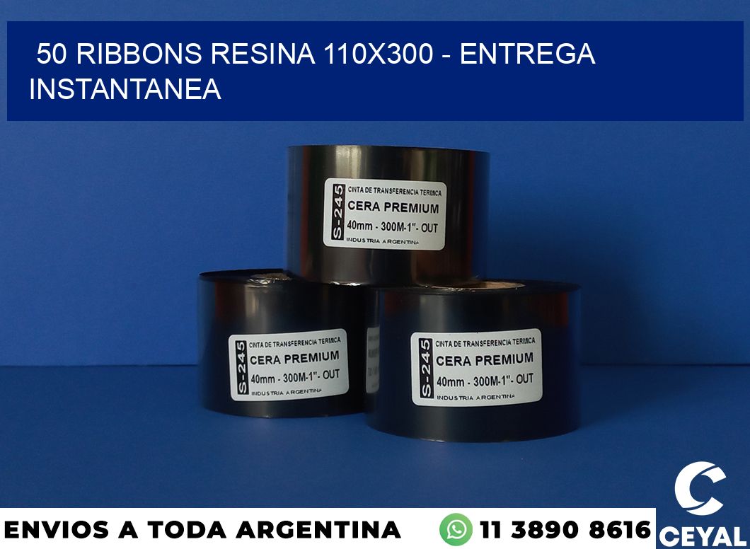 50 Ribbons resina 110×300 – entrega instantanea