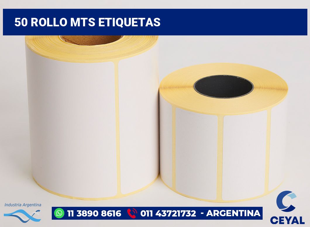 50 Rollo mts etiquetas