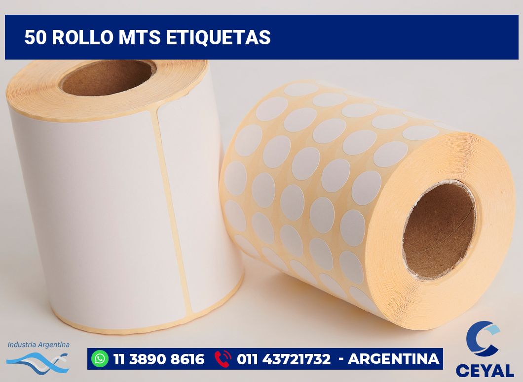 50 Rollo mts etiquetas