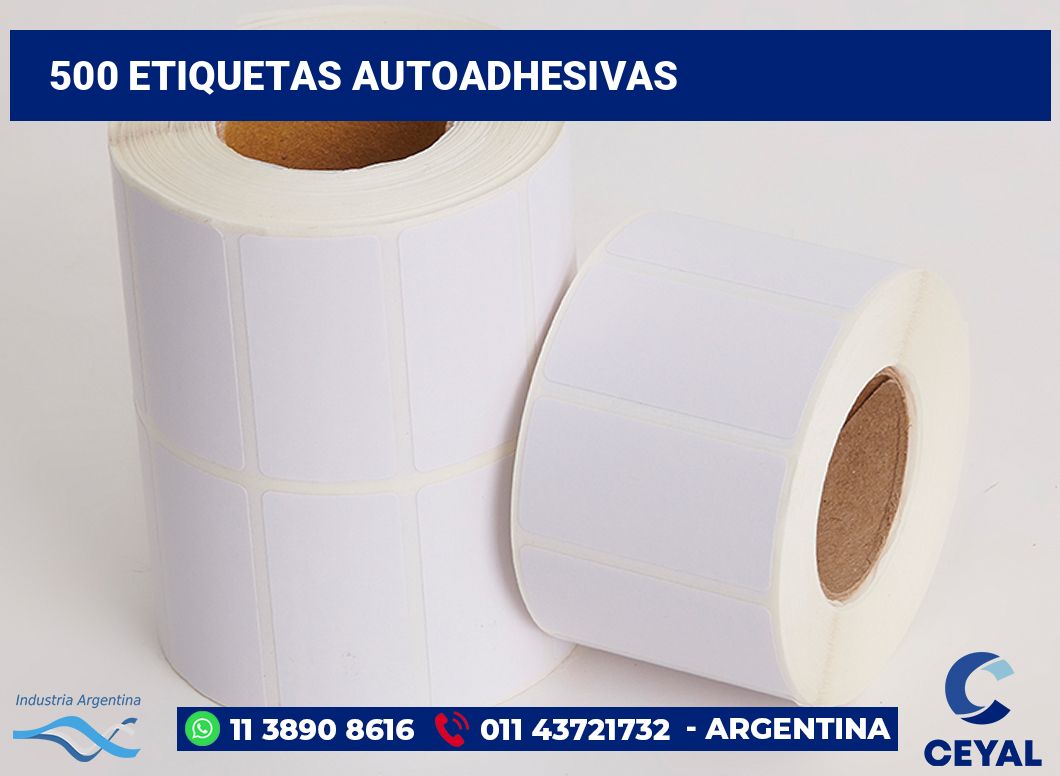 500 Etiquetas autoadhesivas
