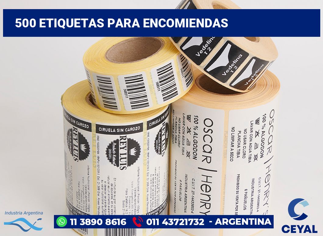 500 Etiquetas para encomiendas