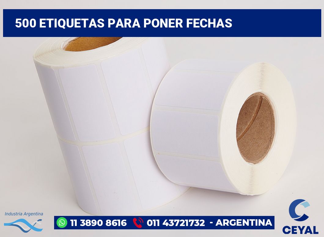 500 Etiquetas para poner fechas