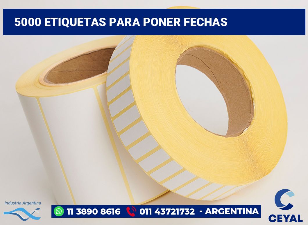 5000 Etiquetas para poner fechas