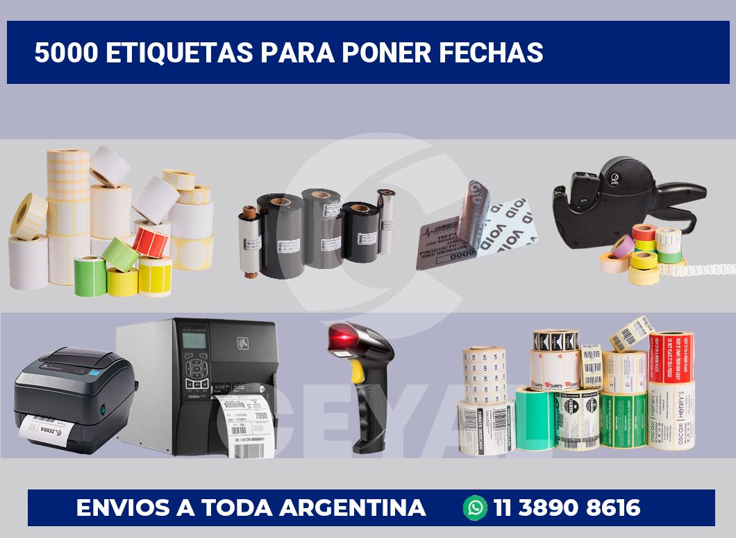 5000 Etiquetas para poner fechas