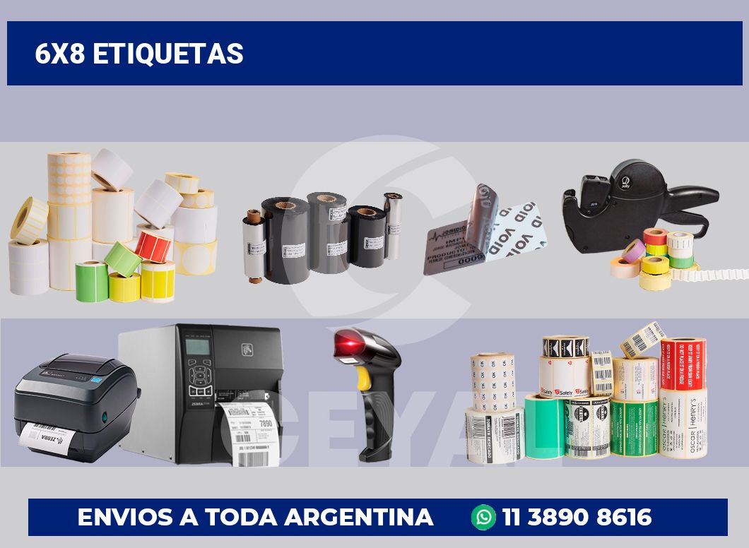 6×8 Etiquetas
