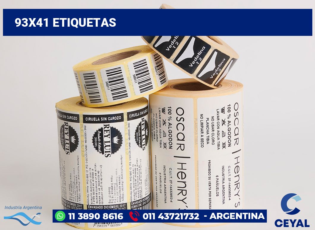 93x41 Etiquetas