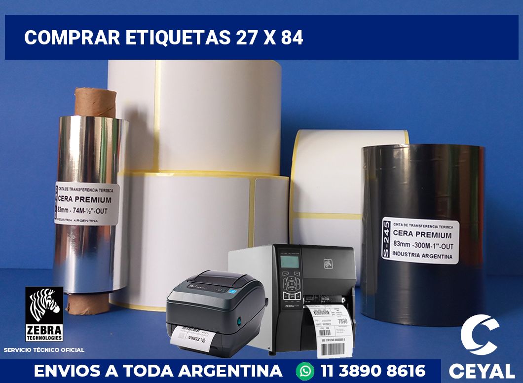 Comprar etiquetas 27 x 84