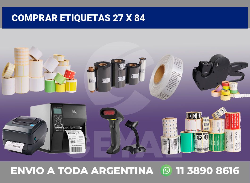 Comprar etiquetas 27 x 84