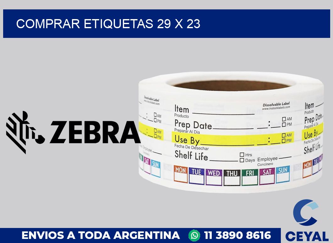 Comprar etiquetas 29 x 23