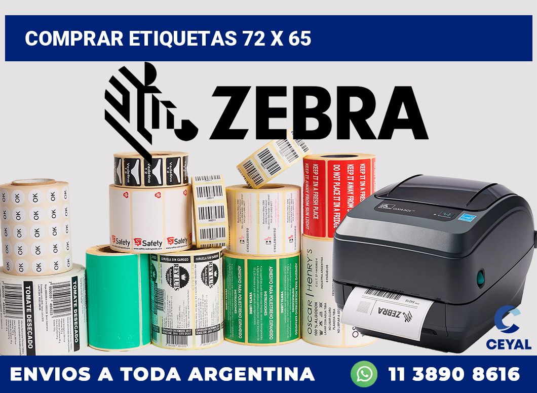 Comprar etiquetas 72 x 65