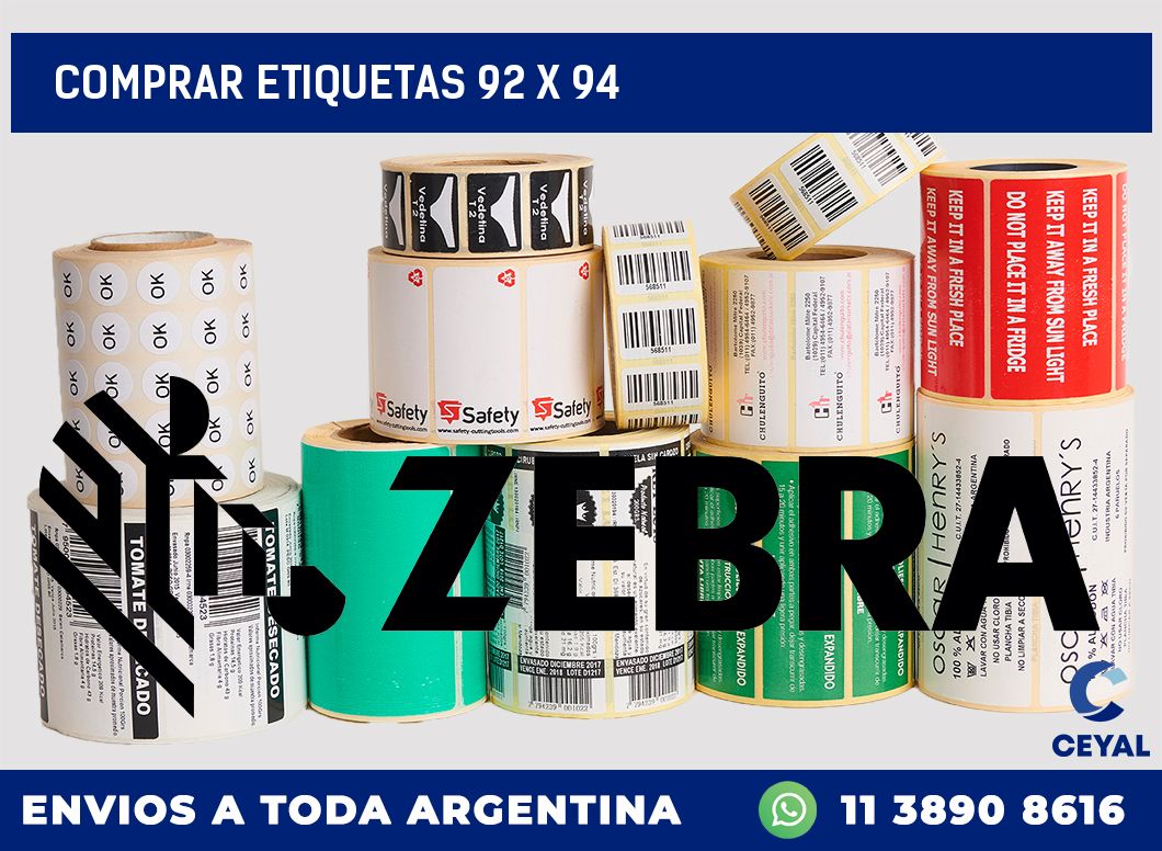 Comprar etiquetas 92 x 94